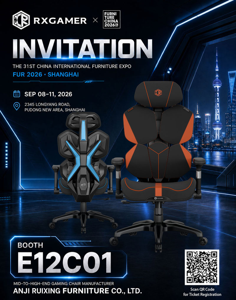ANJI RUIXING FURNITURE CO., LTD. UNTUK MENUNJUKKAN SOLUSI GAMING DAN KURSI KANTOR YANG INOVATIF DI FURNITURE CHINA 2026